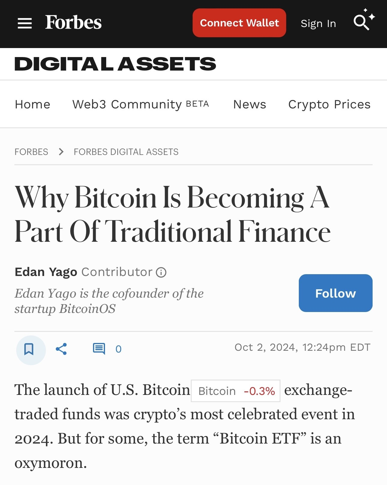 Bitcoin's Quiet Infiltration of Traditional Finance