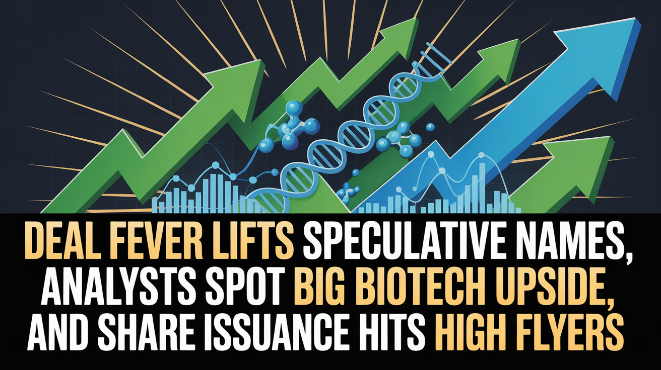 Deal Fever Lifts Speculative Names, Analysts Spot Big Biotech Upside, and Share Issuance Hits High Flyers