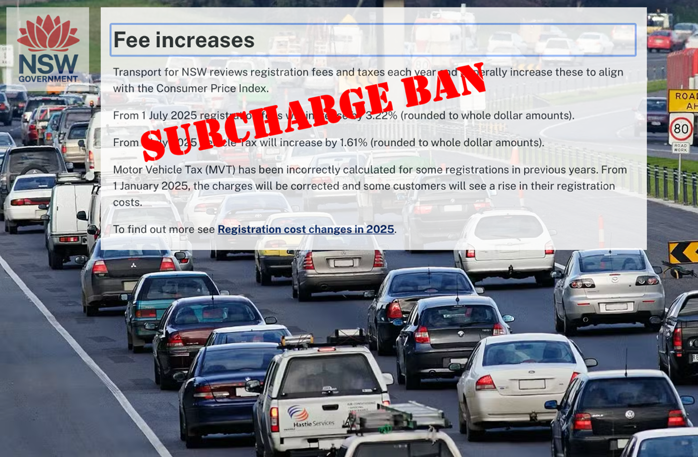 Impact of surcharge reform on government services uncertain as rego prices rise 