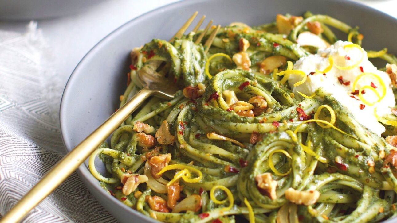 Spinach and Ricotta Linguine Recipe
