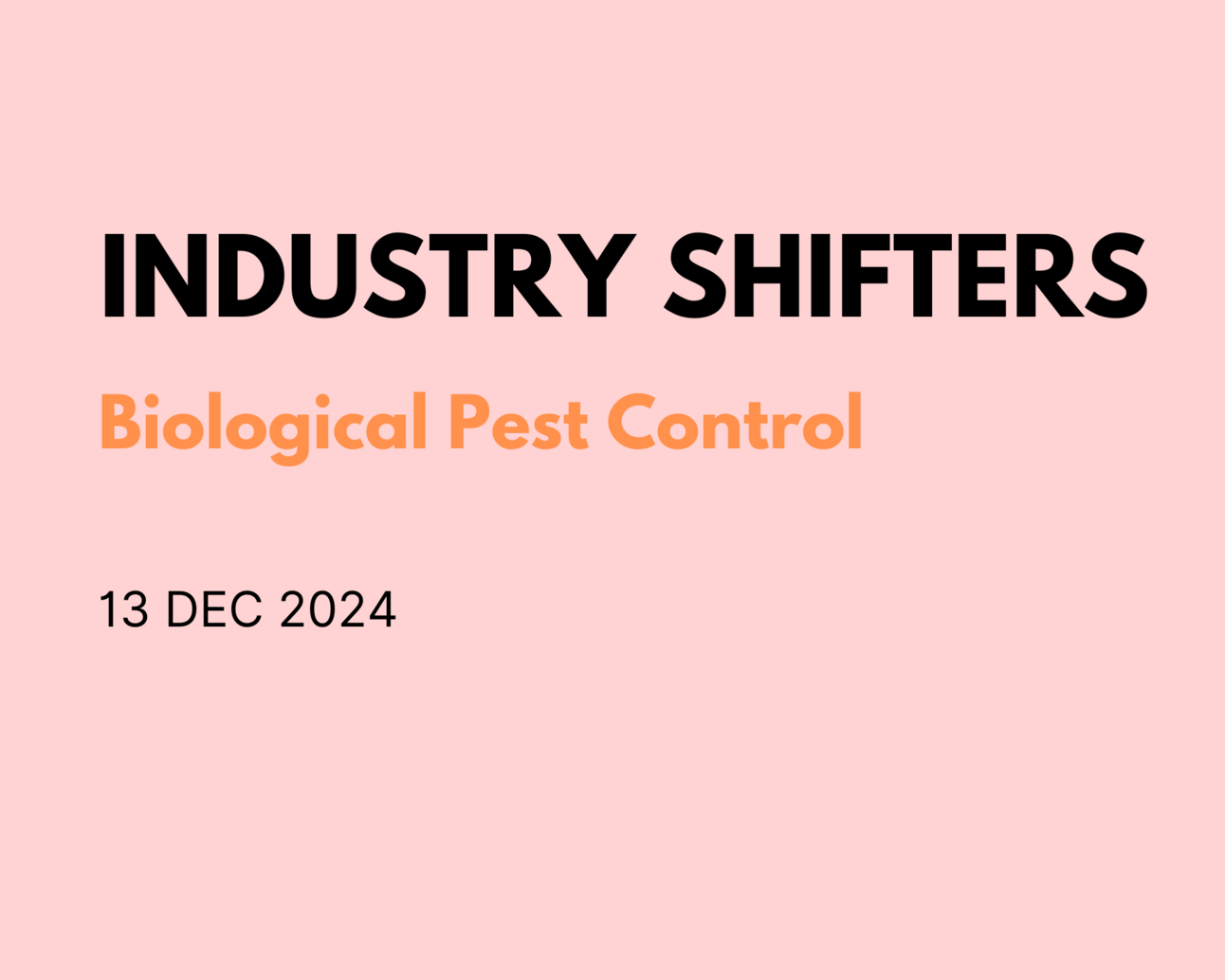 Biological Pest Control