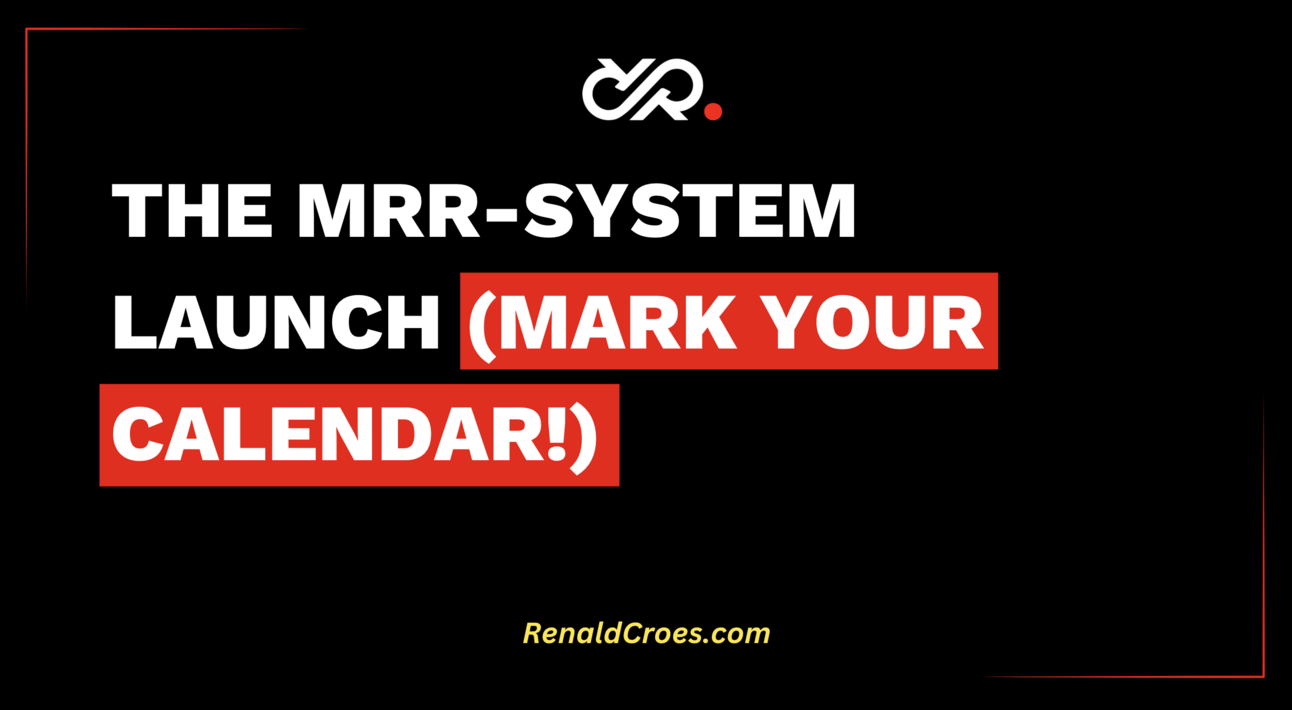 The MRR-System Launch (Mark Your Calendar!)