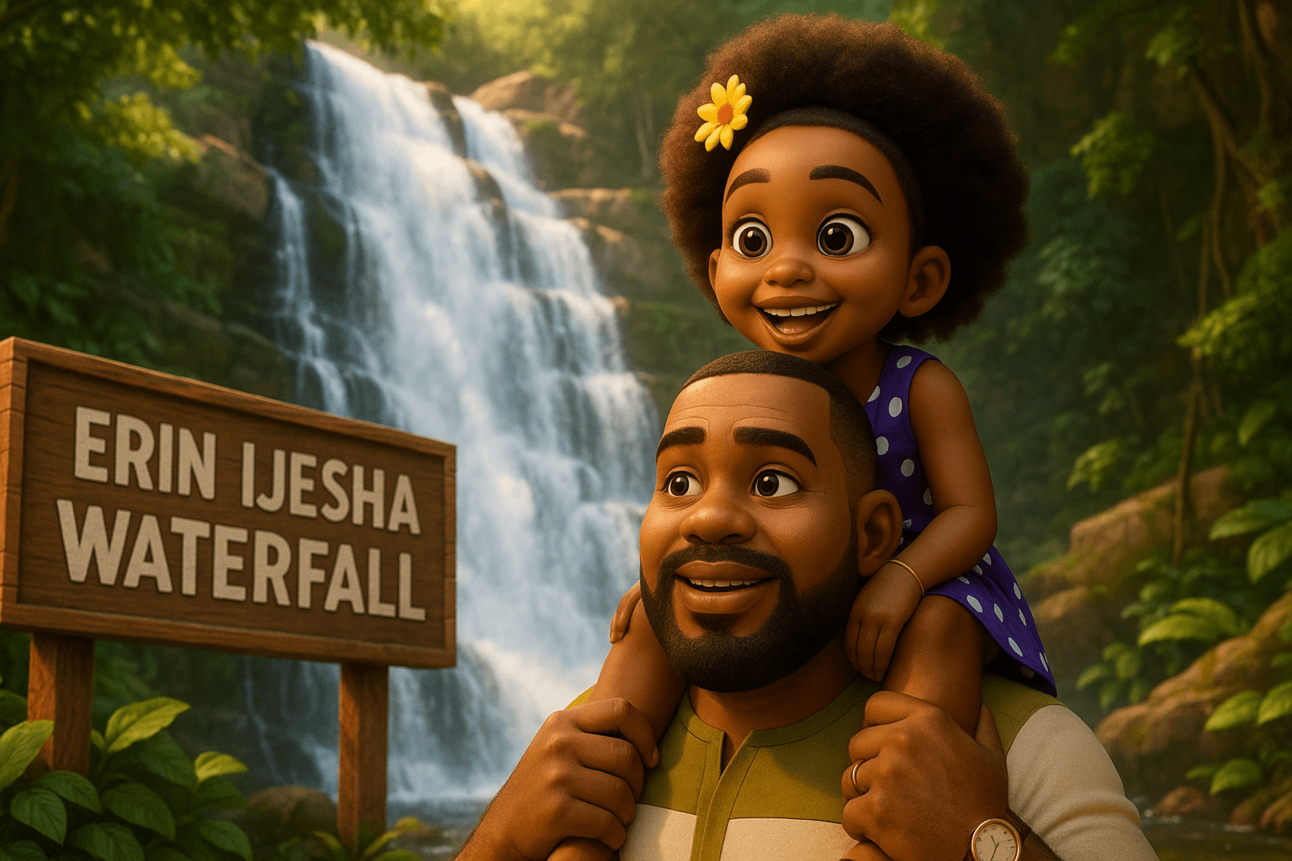 Smart Sindara’s Father’s Day Wish Comes True – A Trip to Erin Ijesha Waterfall.
