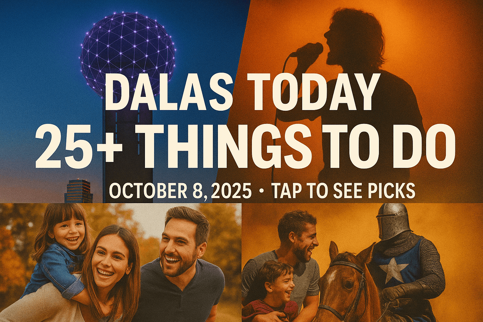 🎉 What’s Happening in Dallas Today — Wednesday, October 8 2025