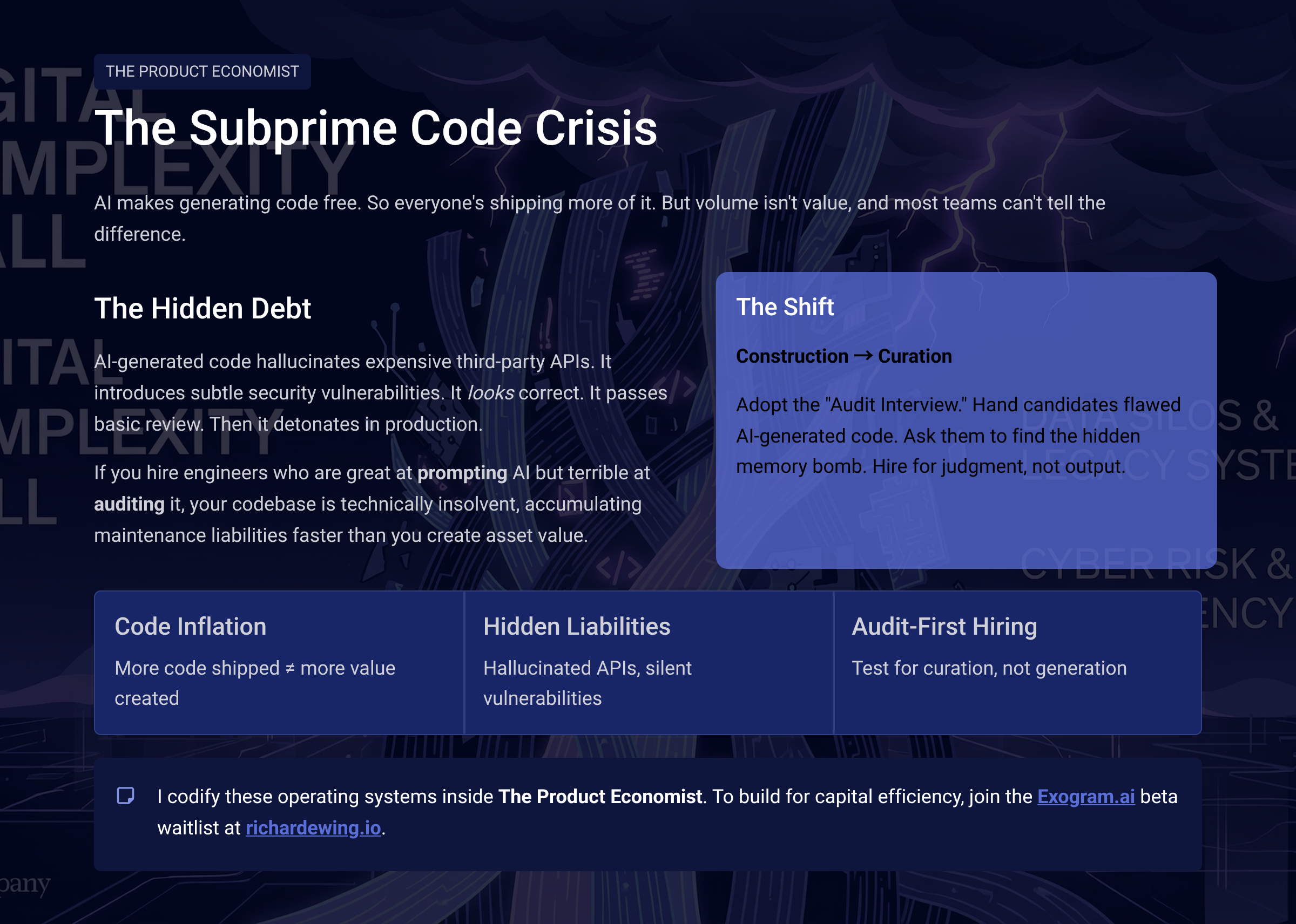 The Subprime Code Crisis
