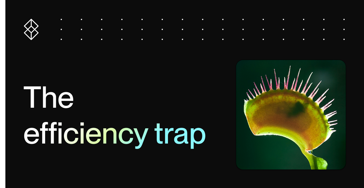 Thought piece: The efficiency trap