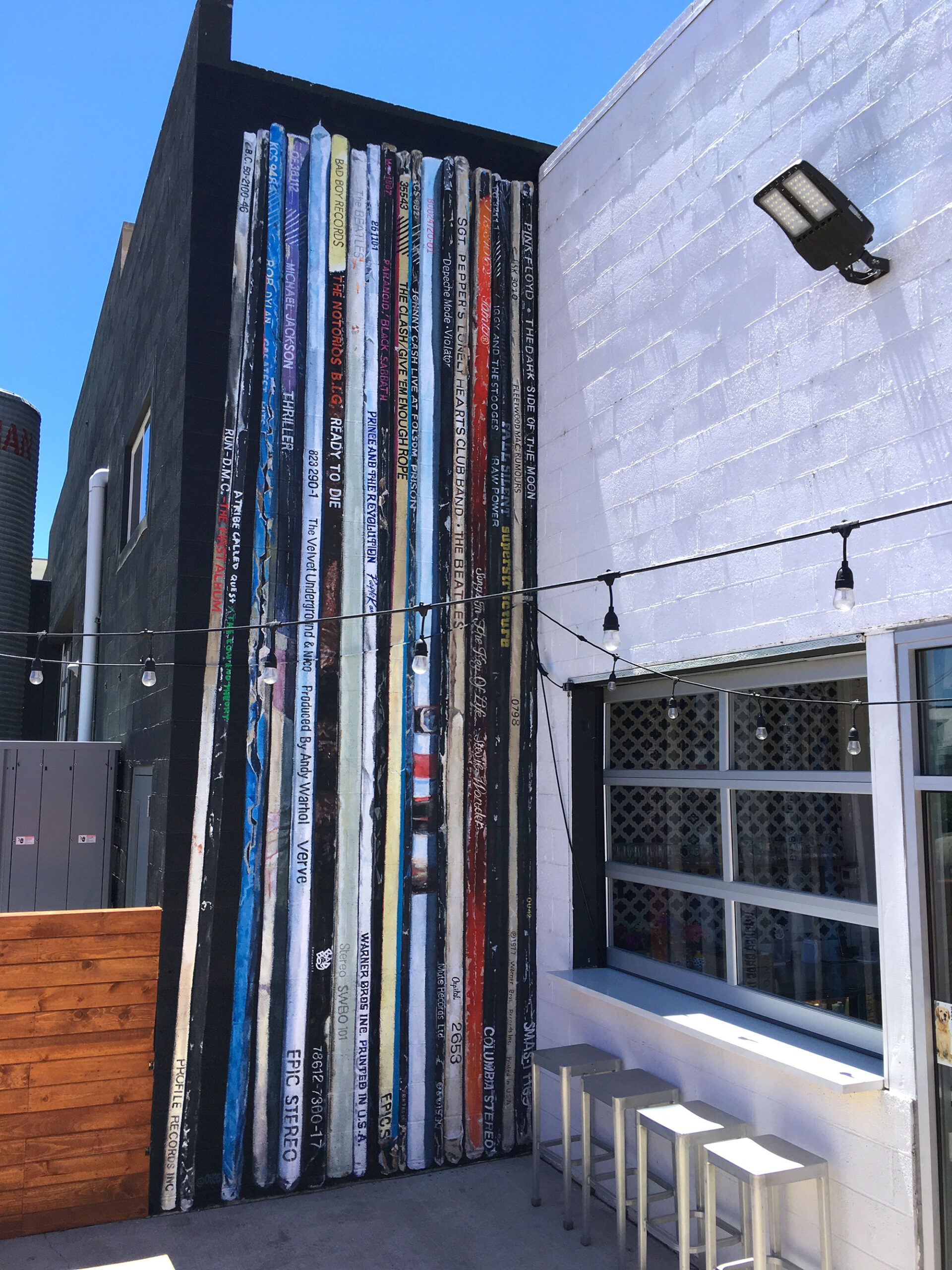 Record Street Brewing’s Charming Oversized LP Mural