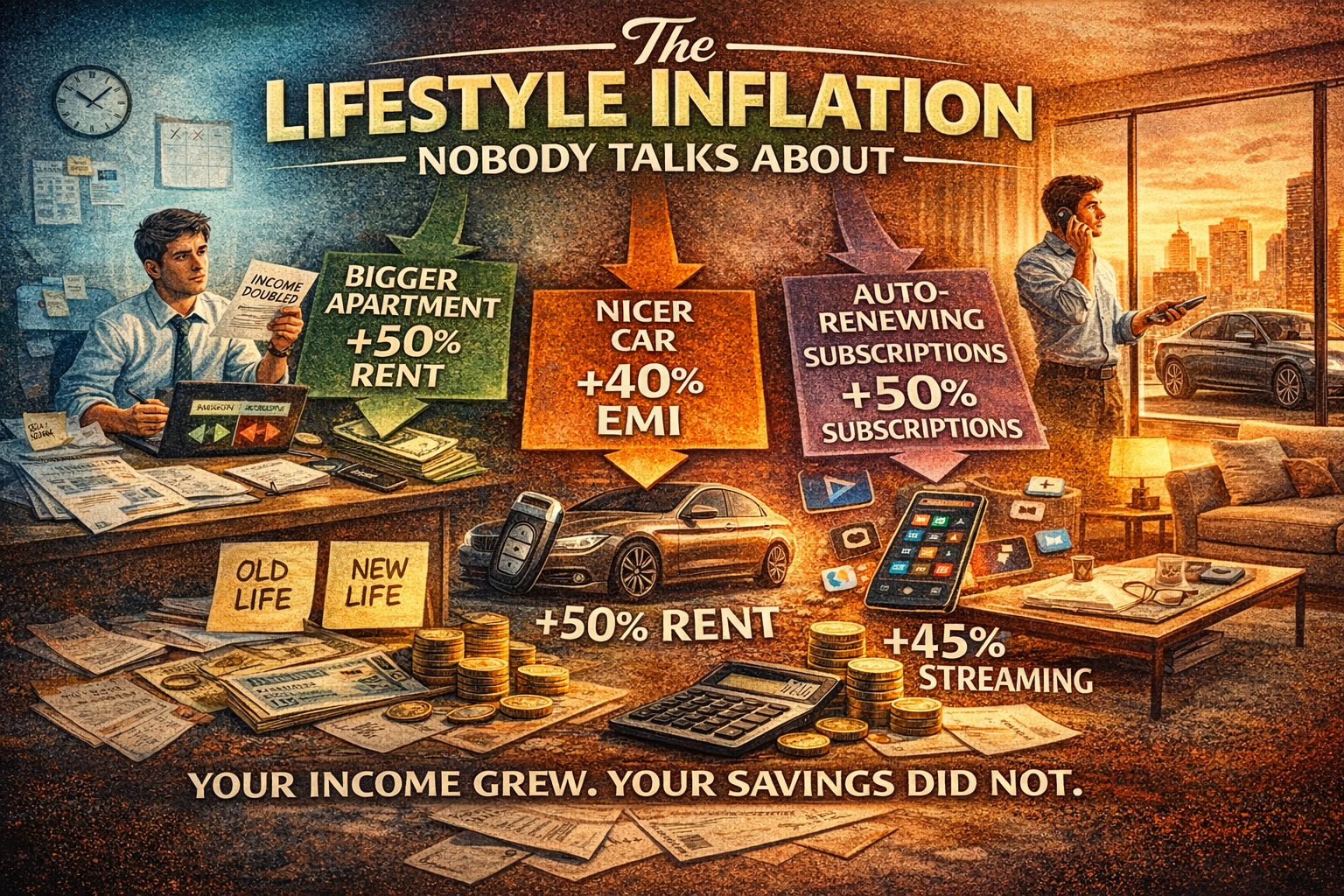 Your salary grew. the gap did not.