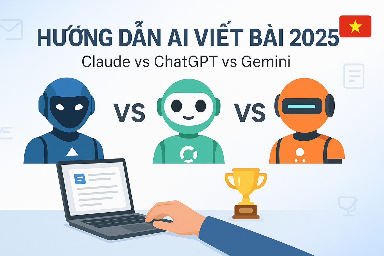 Hướng Dẫn Sử Dụng AI Viết Bài: So Sánh Claude vs ChatGPT vs Gemini - Chọn AI Nào Cho Công Việc Của Bạn?