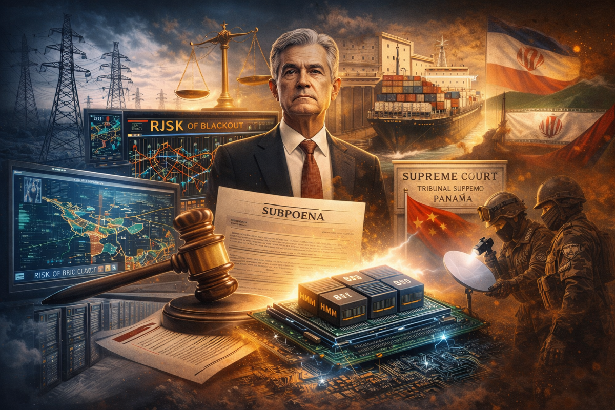 PJM Warns Blackouts | Powell Risk | Panama Control | Iran Crackdown