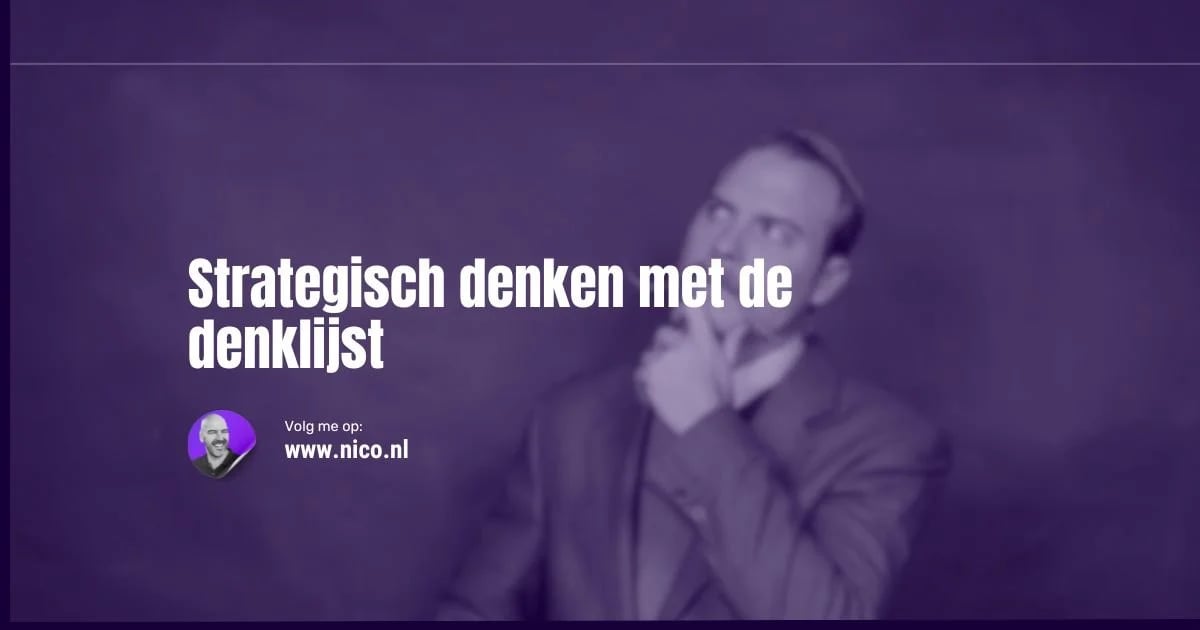 Strategisch denken met de denklijst