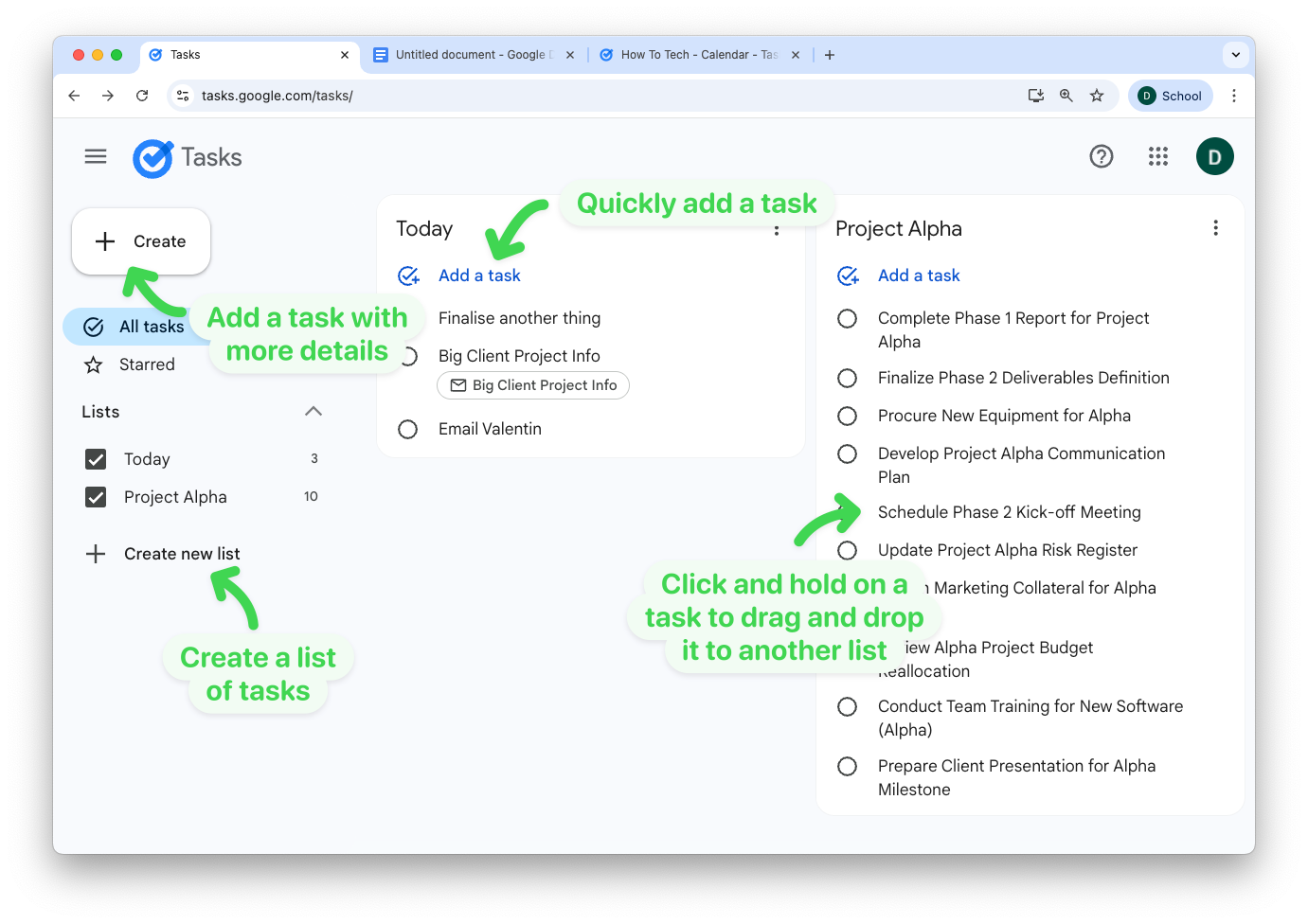 Track your to-dos inside Workspace