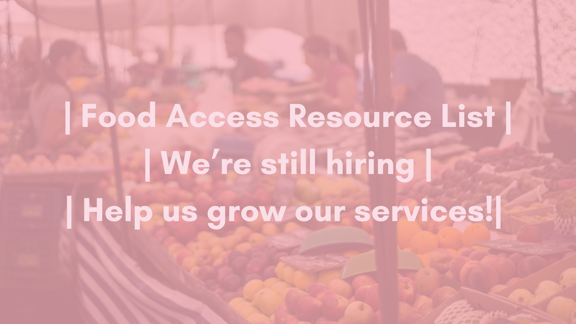 Share our Food Access Resources List, We're hiring licensed therapists, and let us know what services you'd like to see in 2026!