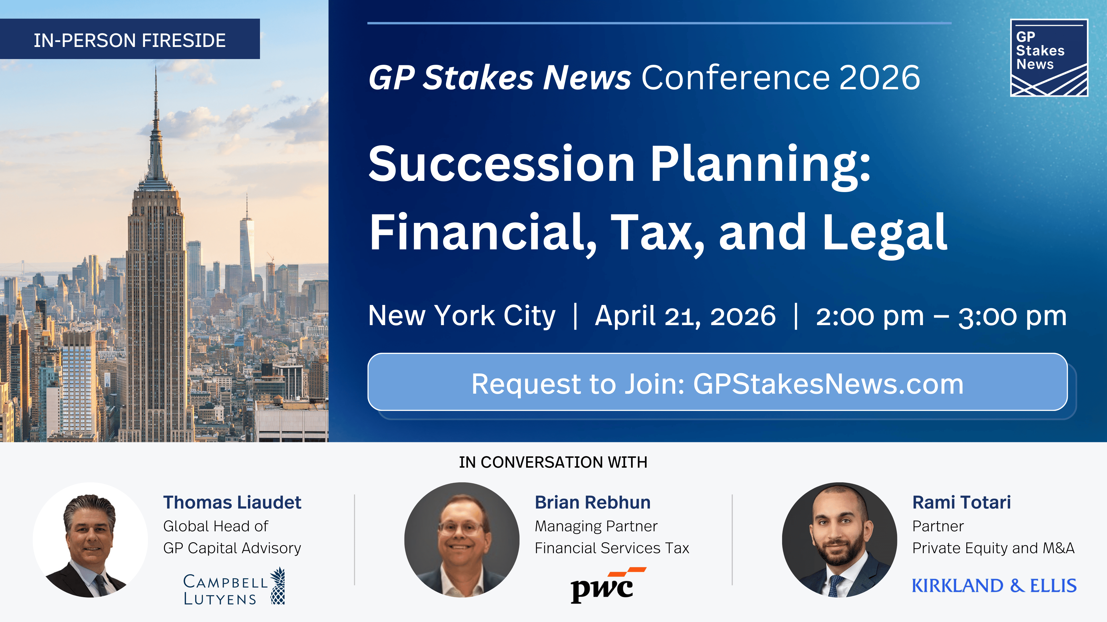 2026 GP Stakes News Conference Breakout Room Speakers Reveal: Succession Planning
