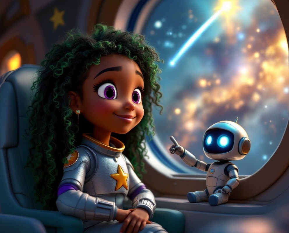 Today's Story: Ava's Sparkle Spaceship Christmas 🚀🎄