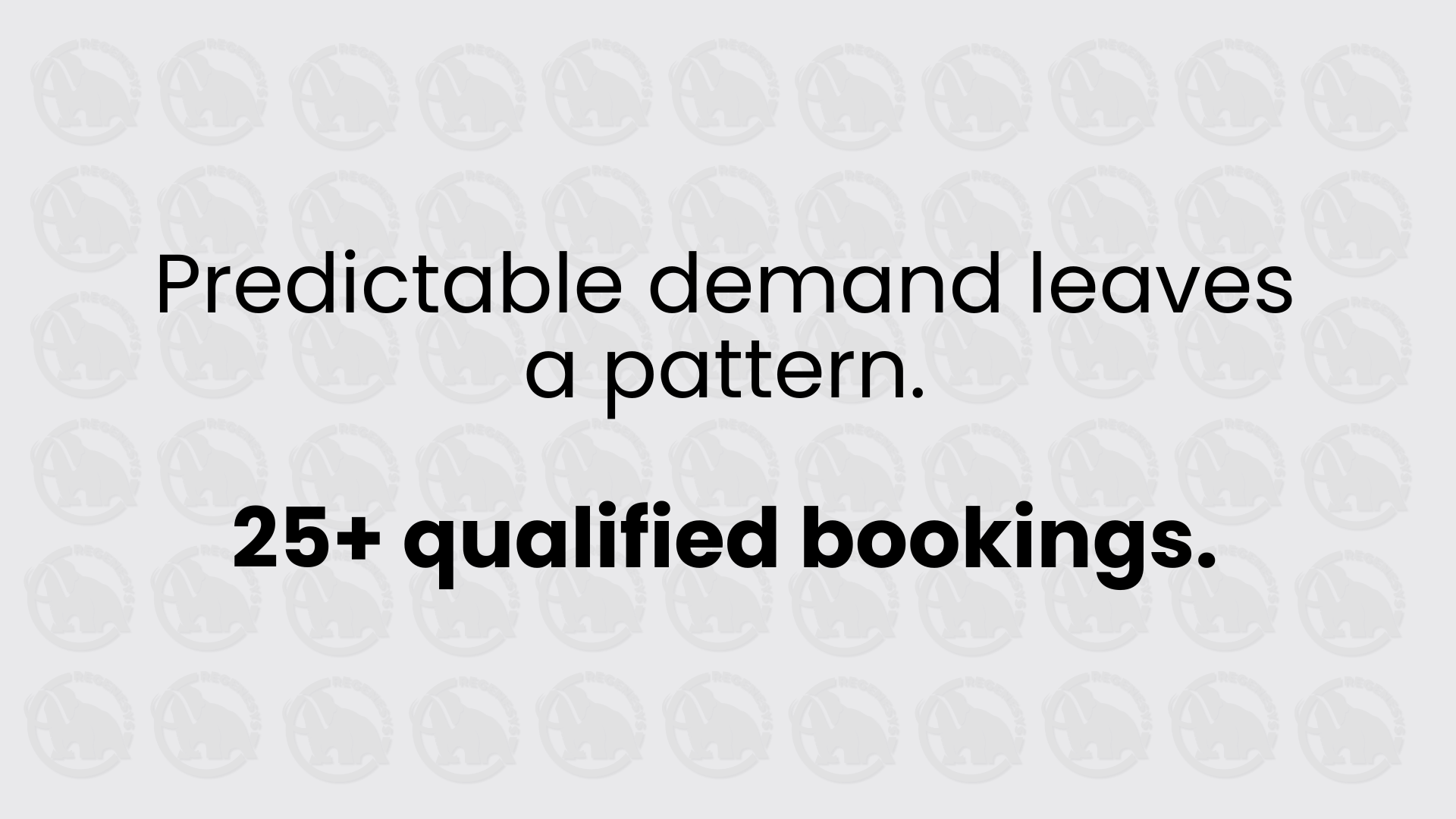 Inside a predictable booking pattern