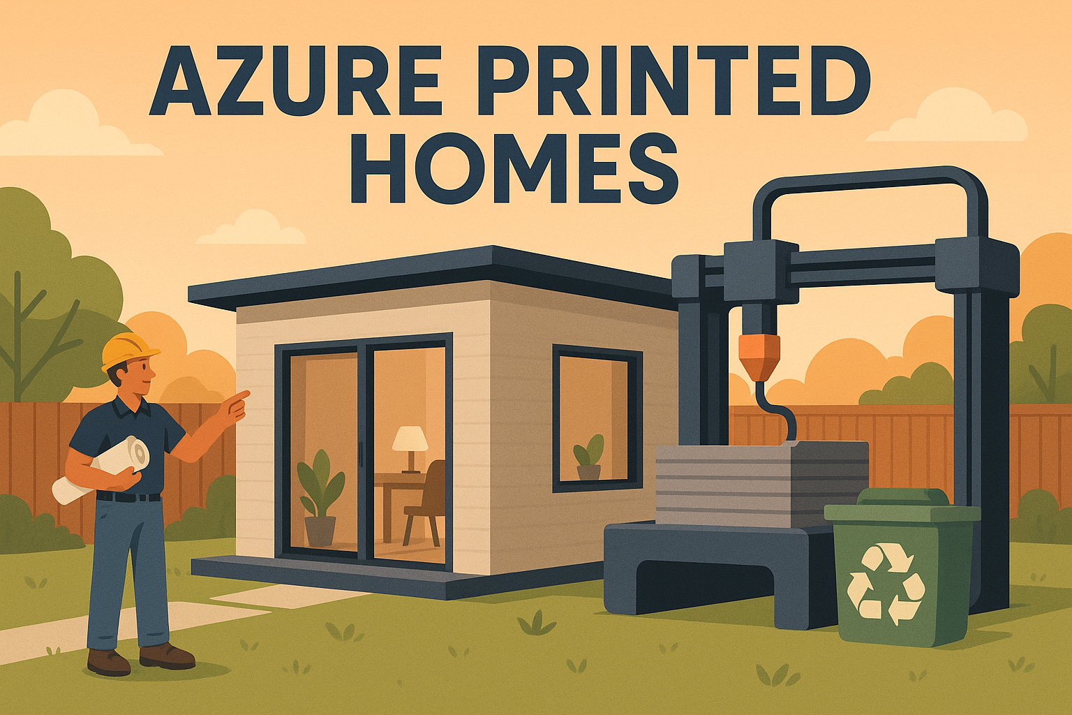 🏠 AZURE PRINTED HOMES — 3D-Printed Homes, Made from Plastic Waste