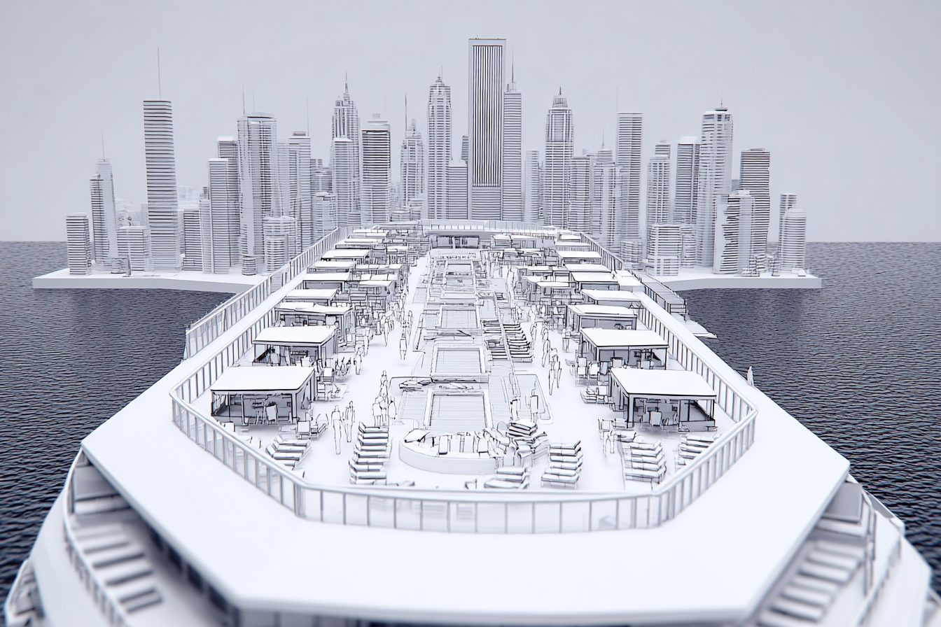 How Does the Co-Existed City Model Connect Land and Sea?