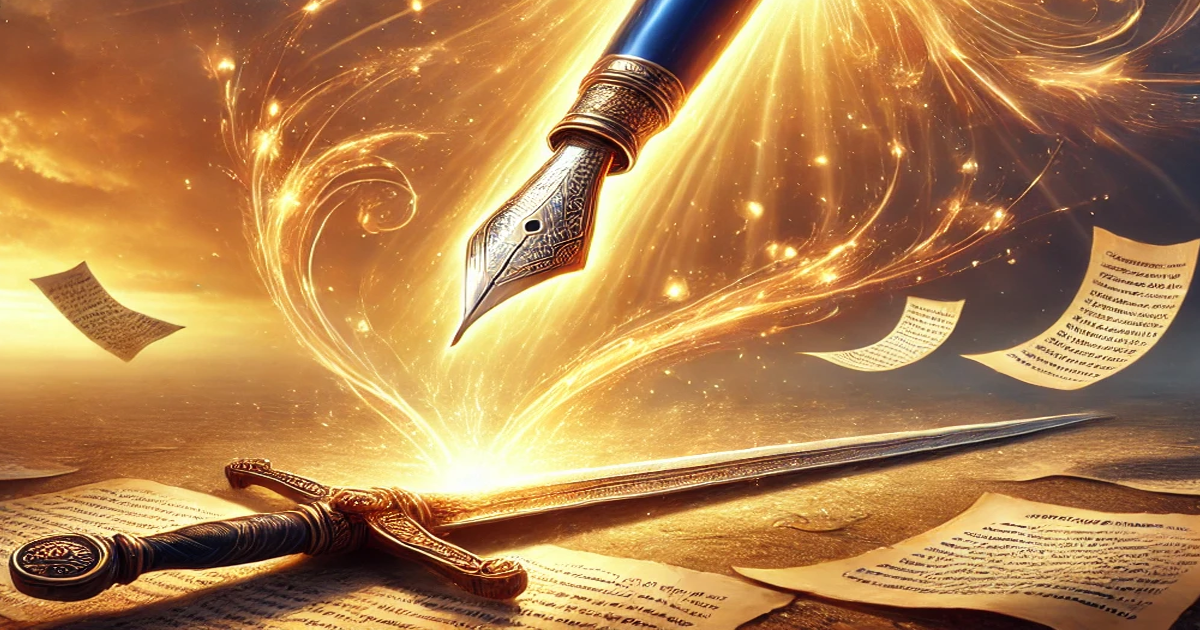 The pen is mightier than the sword