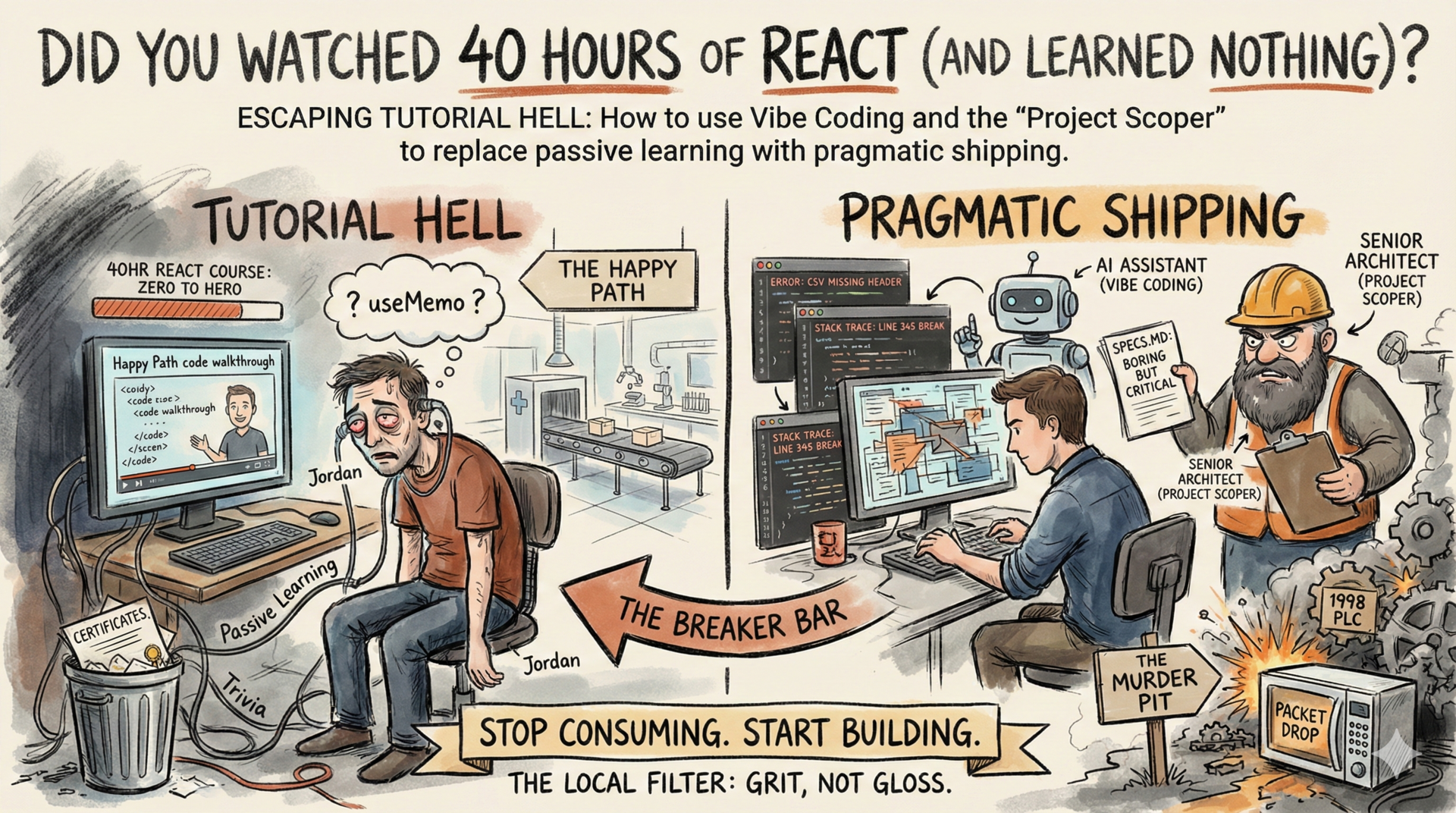 Did you watch 40 hours of React (and learn nothing)?