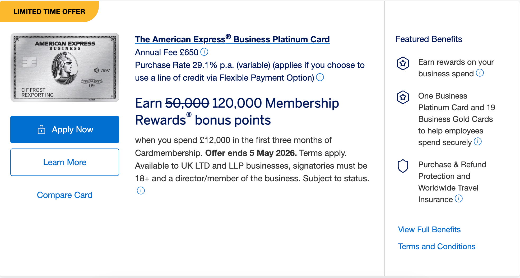 American Express Launches Huge Business Card Bonuses: Up to 120,000 Points