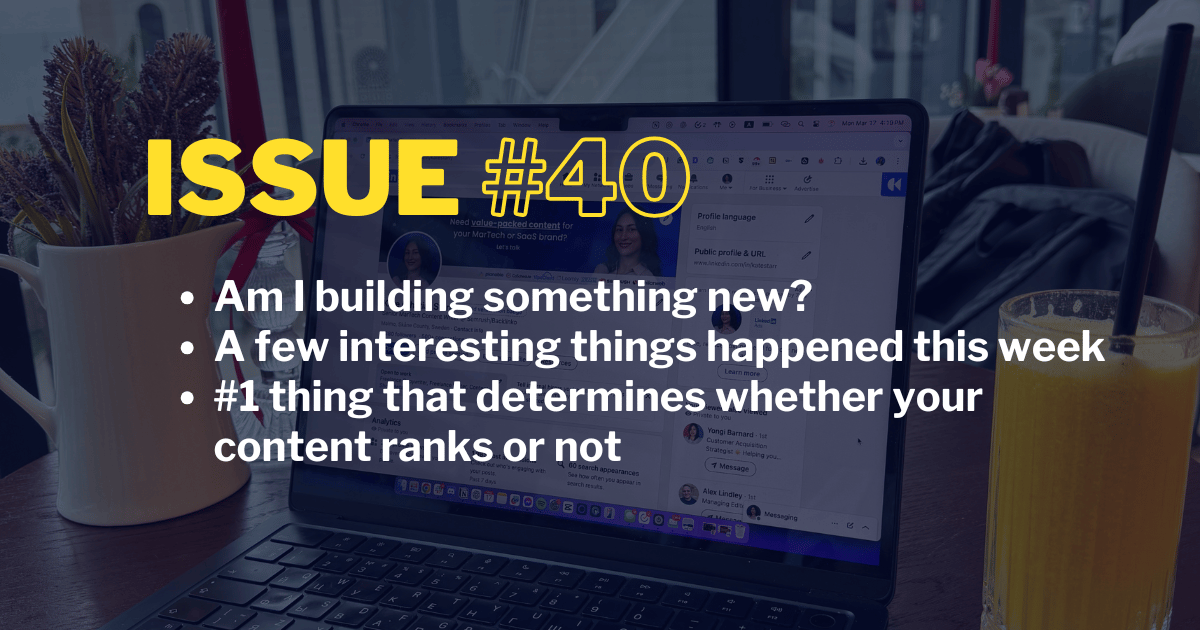 🤯 I Might Be Building Something. A few Updates + A Question for You