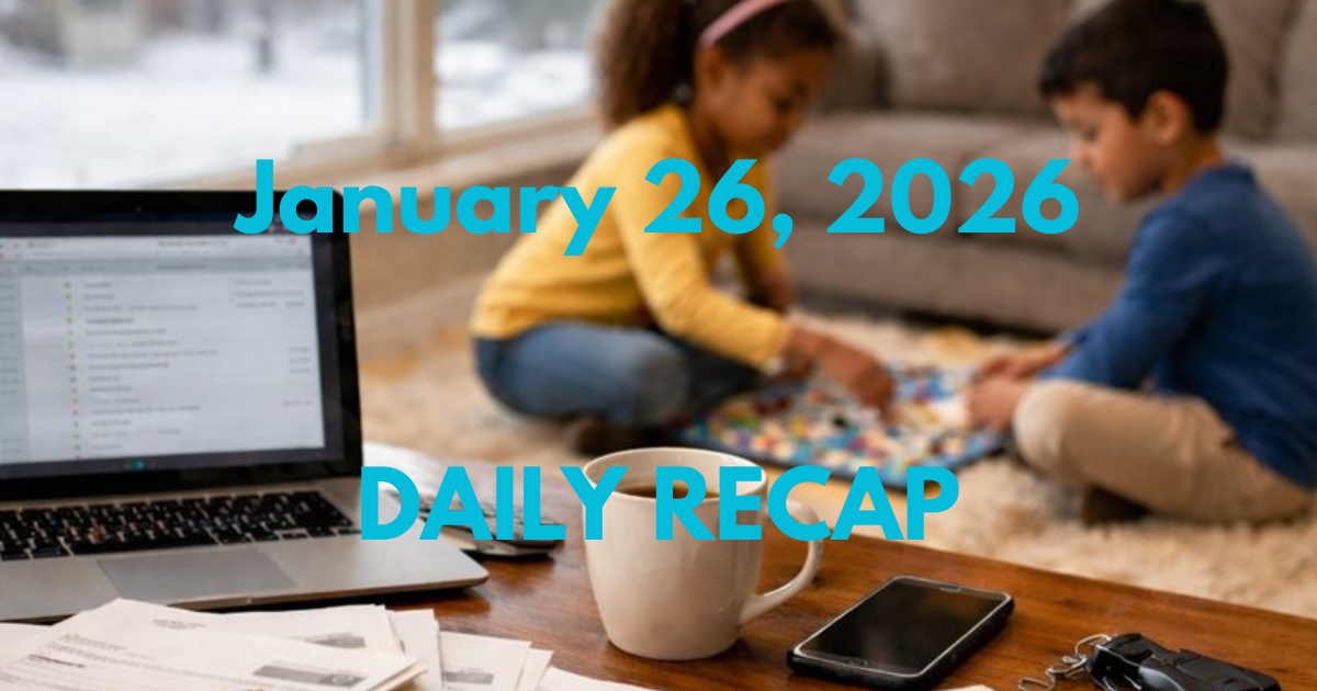 January 26, 2026 – Daily Recap