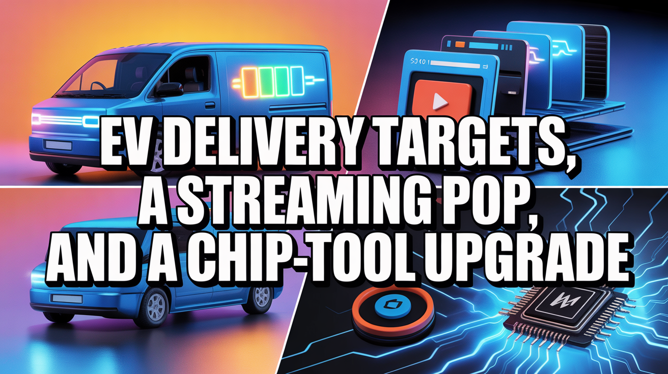 EV Delivery Targets, A Streaming Pop, and a Chip-Tool Upgrade