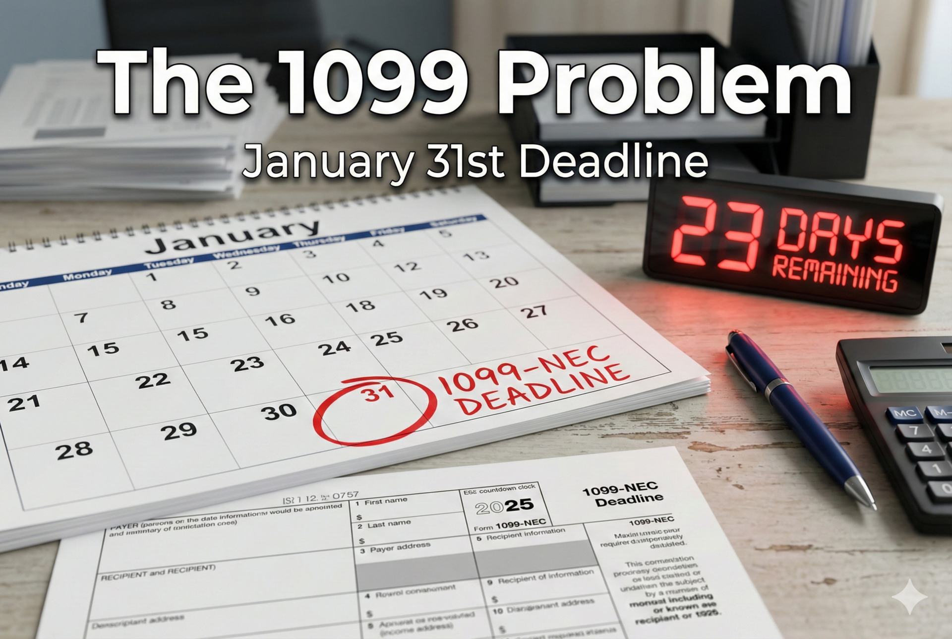 The 1099 Problem: You Have Until January 31st (And Most Operators Are Getting This Wrong)