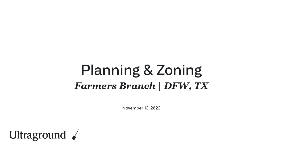 Farmers Branch Planning & Zoning