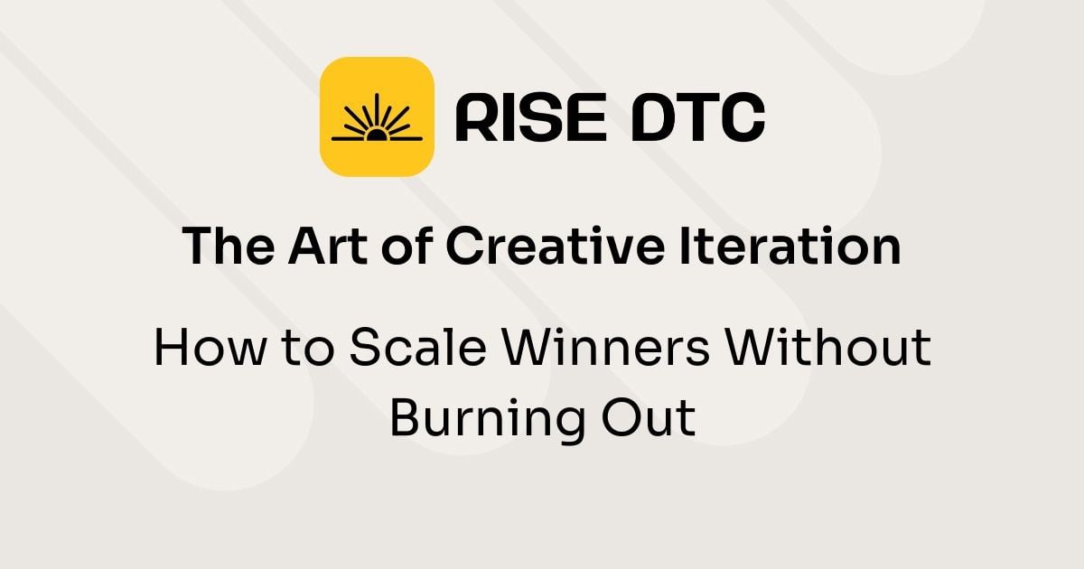 The Art of Creative Iteration: How to Scale Winners Without Burning Out