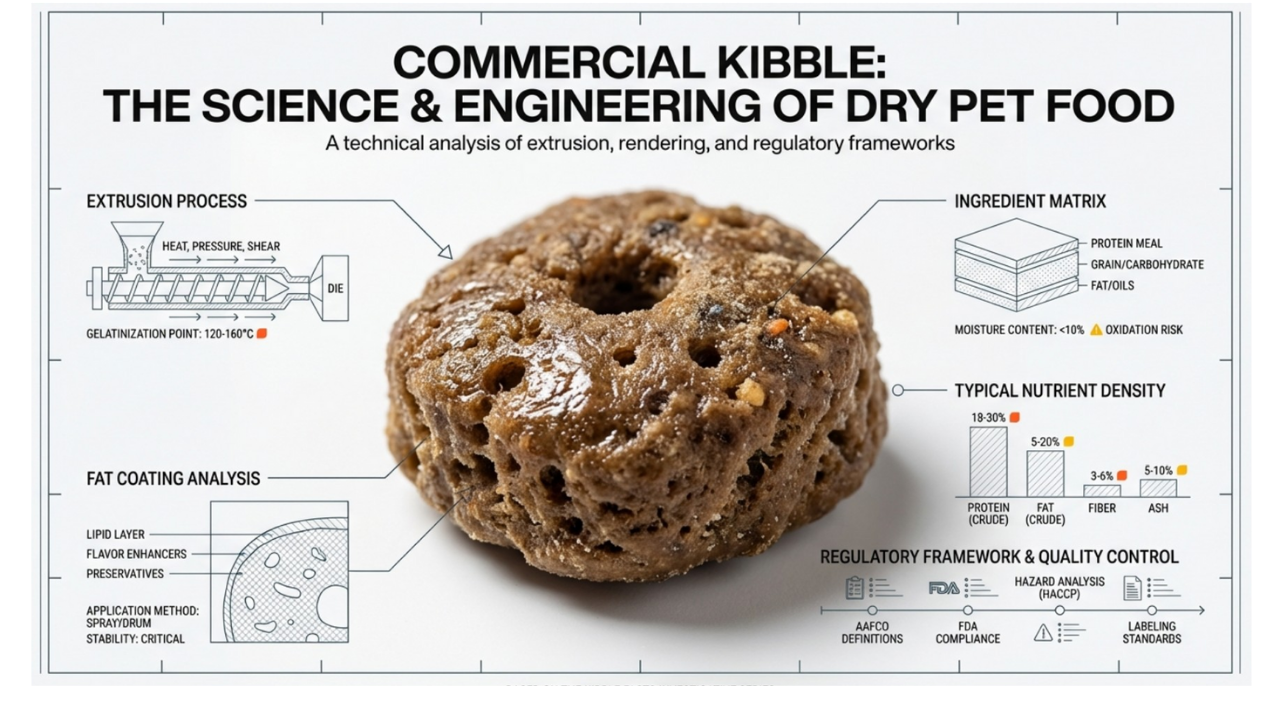 Commercial Kibble Explained: What Dry Pet Food Is and How It’s Made