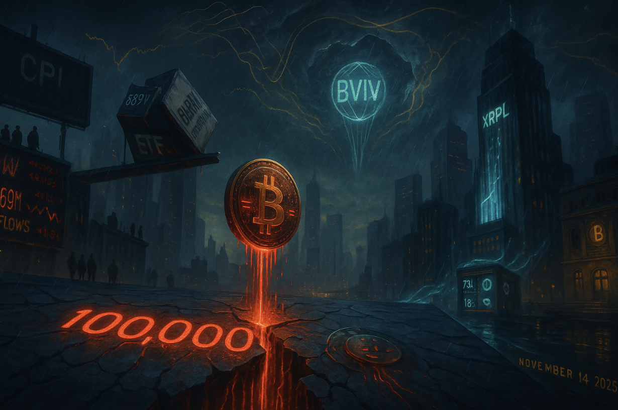 Markets Crack as ETFs Bleed, CPI Vanishes, and Rumors Whipsaw Bitcoin Holders