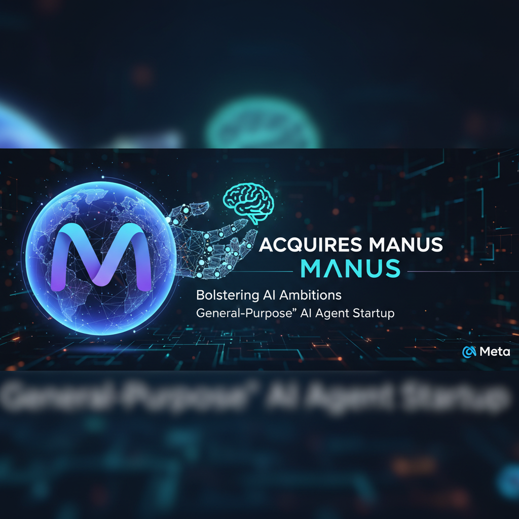 Meta Acquires Manus, a 'General‐Purpose' AI Agent Startup, to Bolster Its AI Ambitions