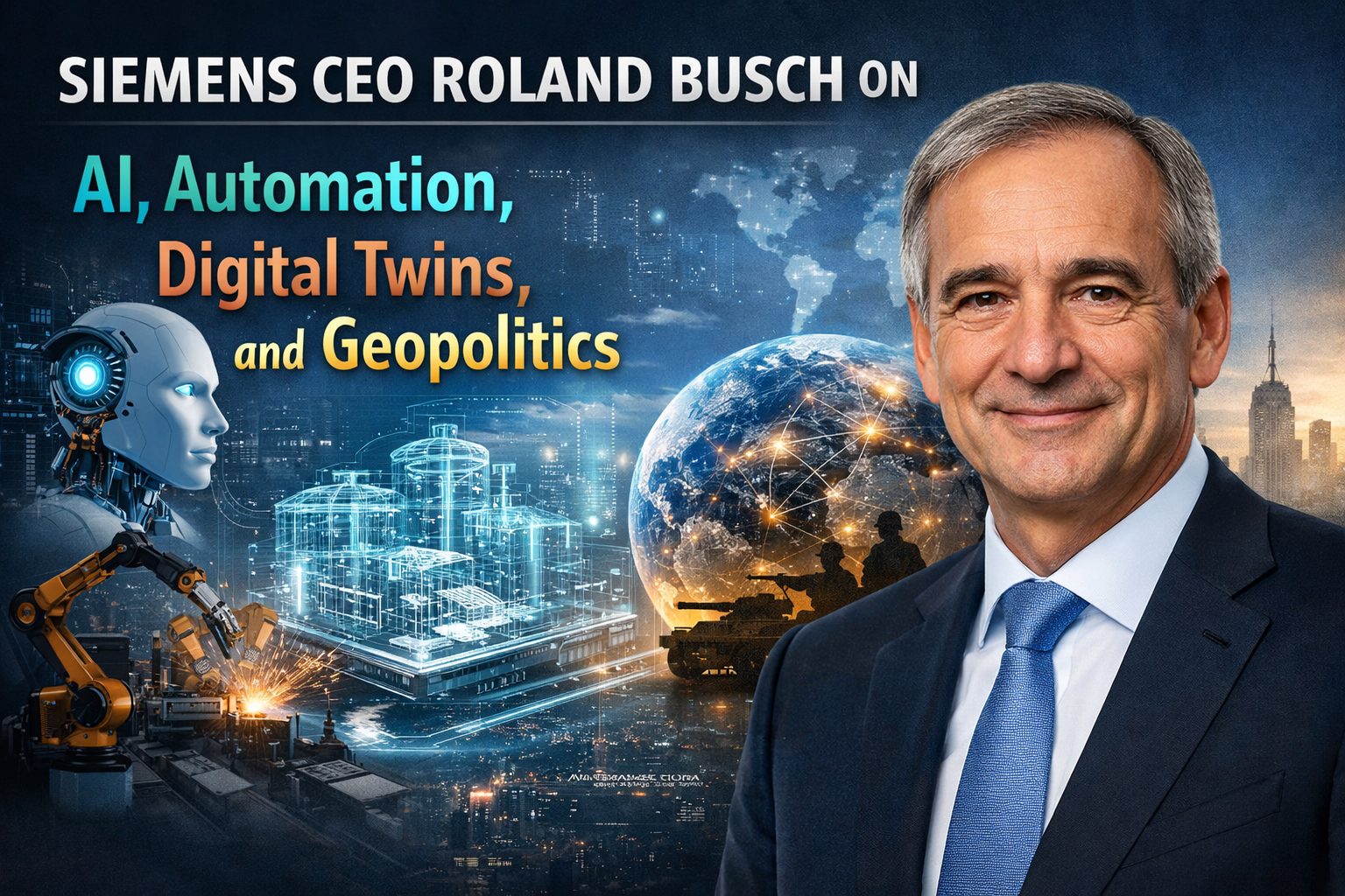 Siemens CEO Roland Busch on AI, Automation, Digital Twins, and Geopolitics