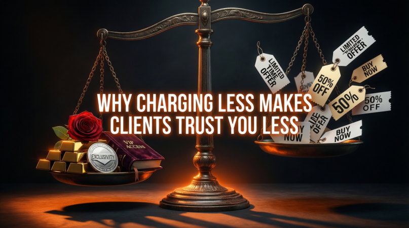 Why Charging Less Makes Clients Trust You Less
