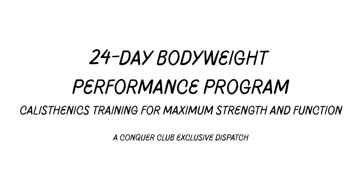 24-Day Bodyweight Performance Program