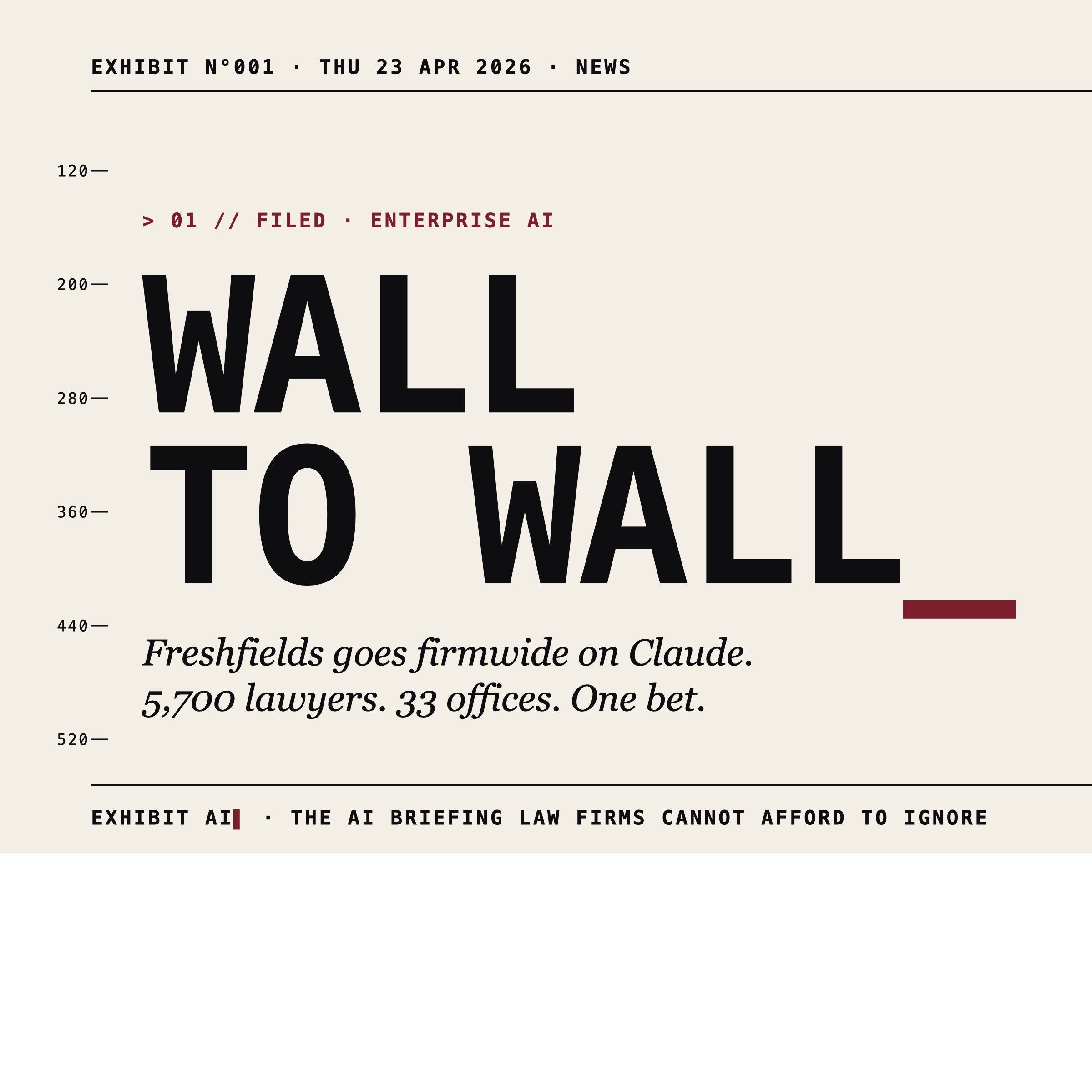 Wall to Wall: Freshfields goes firmwide on Claude