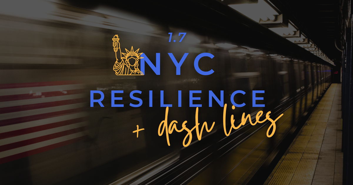 NYC event, resilience, and the annoying dash
