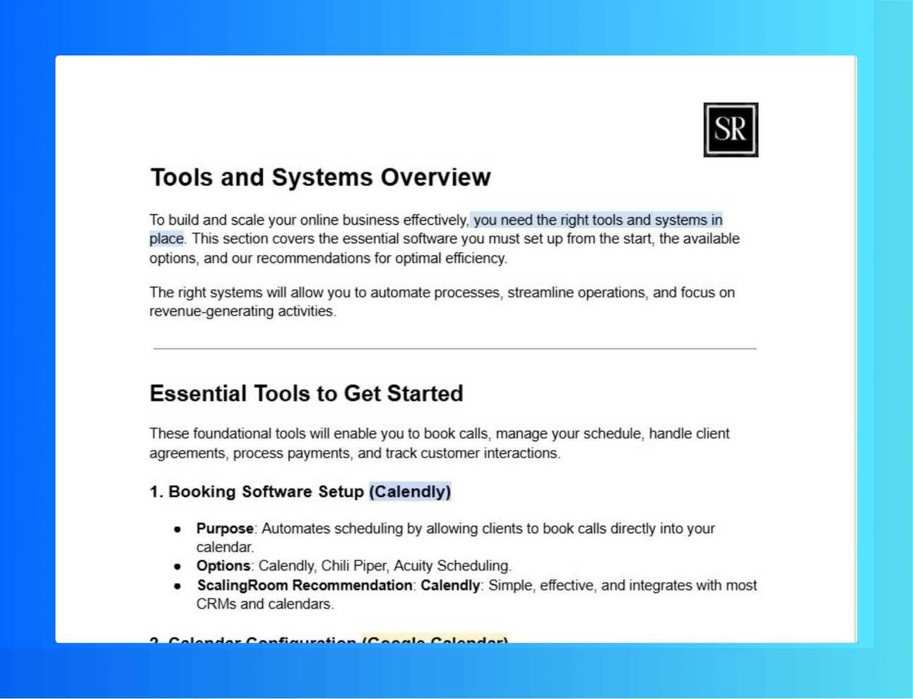Tools and Systems Overview 