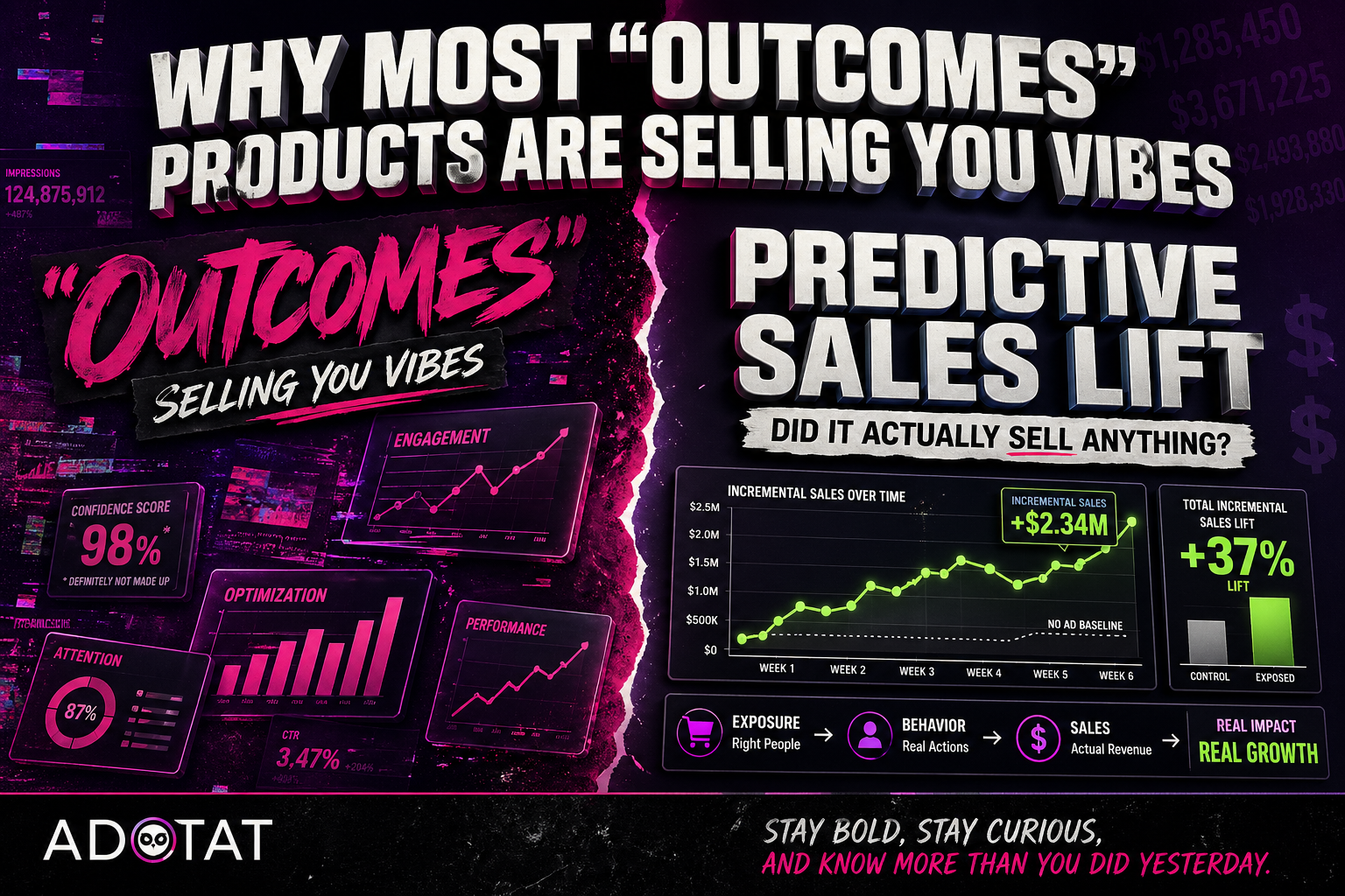 Why Nielsen's Predictive Sales Lift Matters, and Why Most "Outcomes" Products Are Selling You Vibes