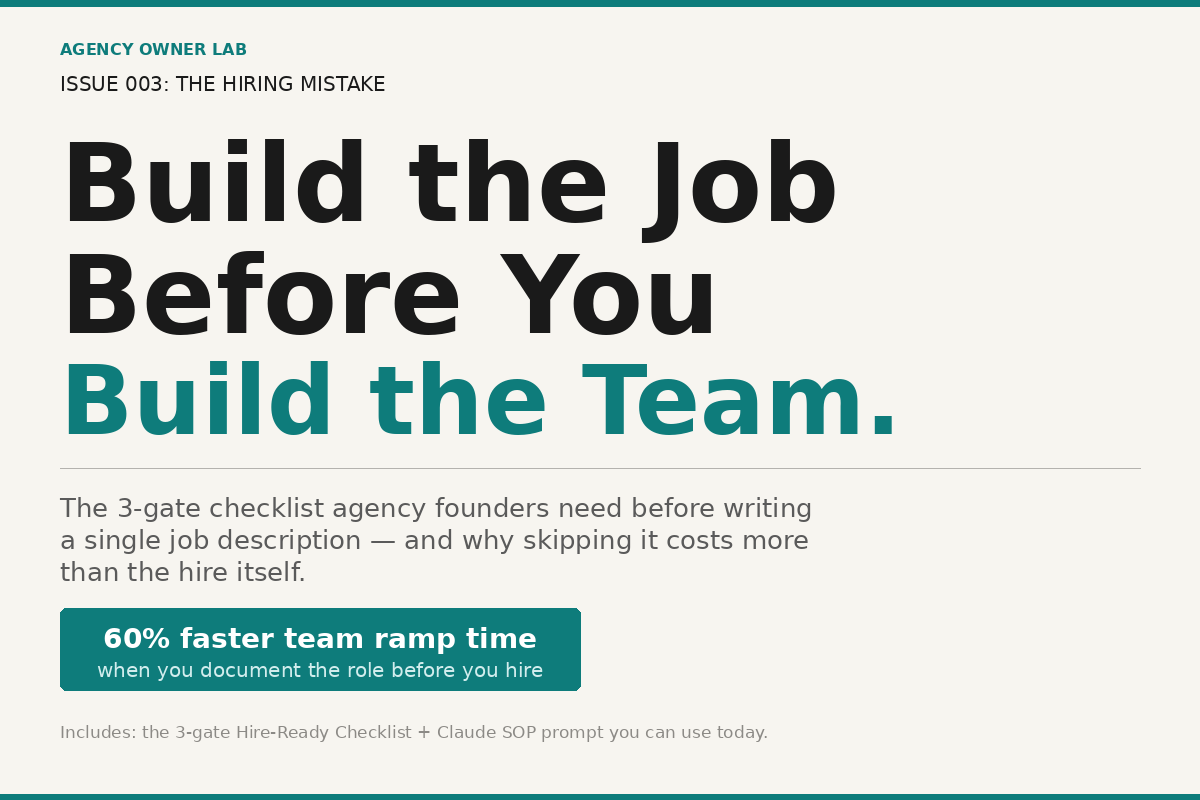 The Agency Operator: Issue 03