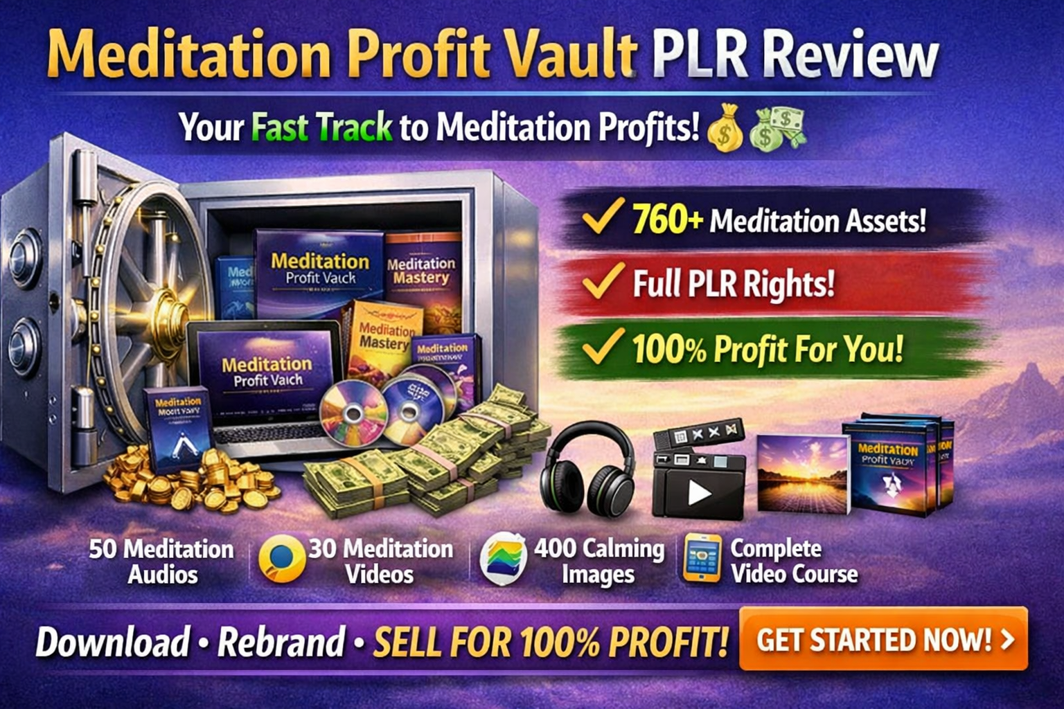 Meditation Profit Vault PLR Review – Best Meditation PLR for Beginners