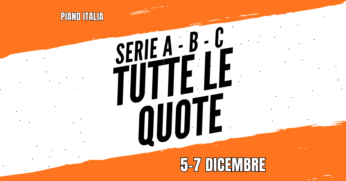 Pronostici tutta l'Italia 5-7 dicembre