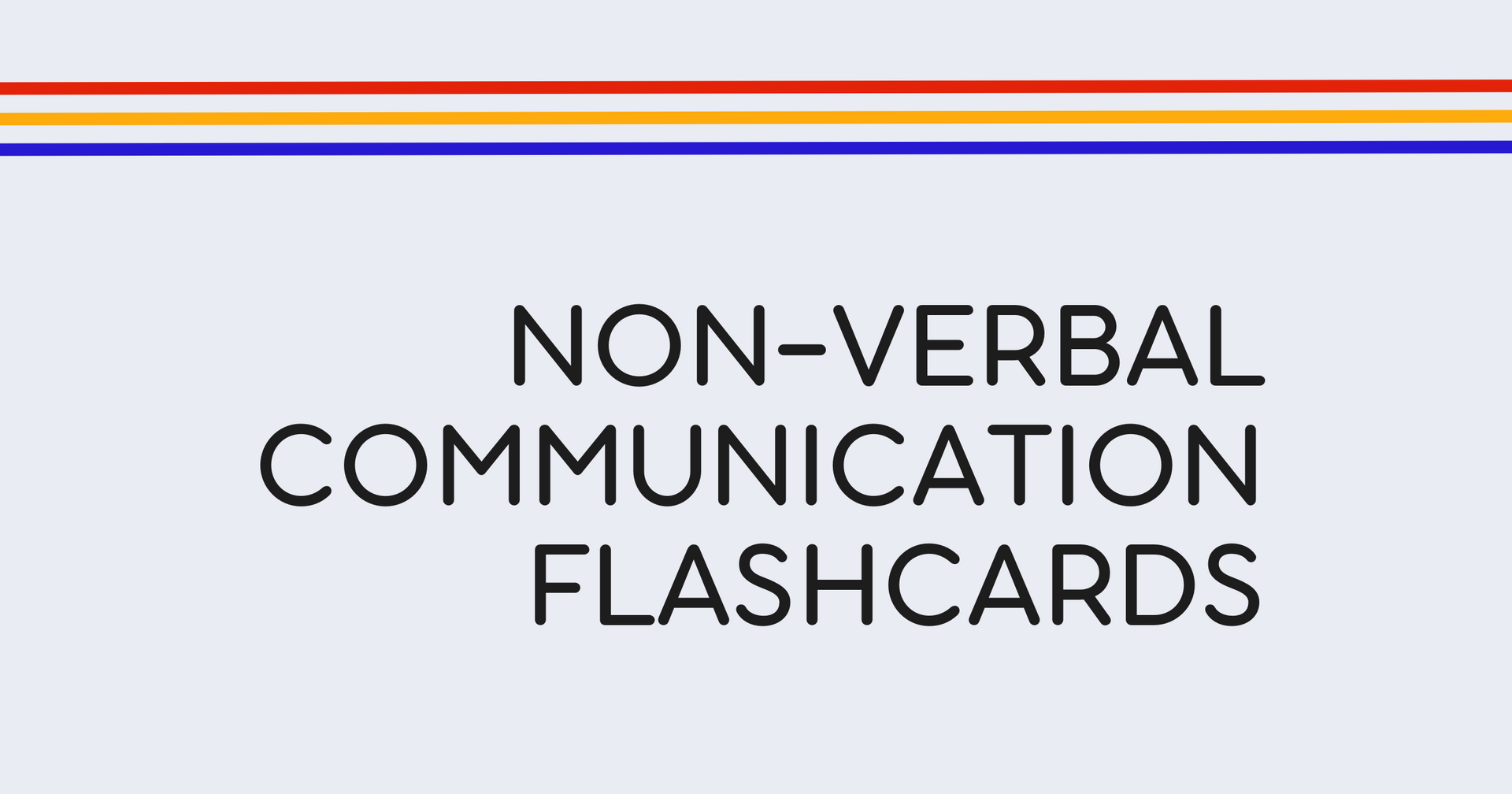 Non-Verbal Communication Flashcards Freebie