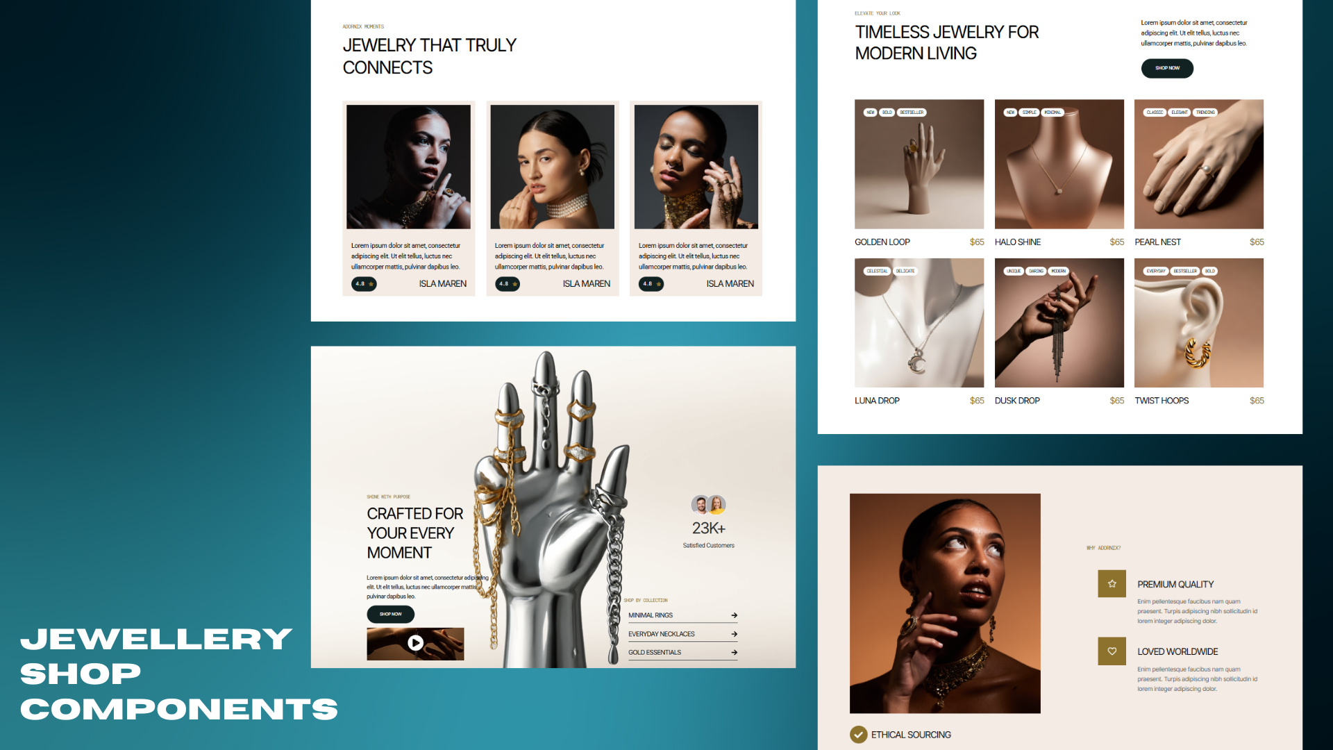 Weekly Drop – Jewellery Shop Template + Components 🎉