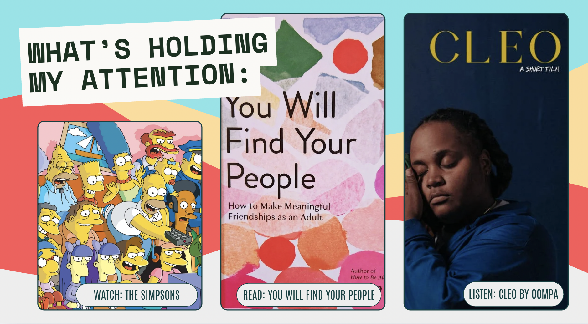 Here's what's holding my attention