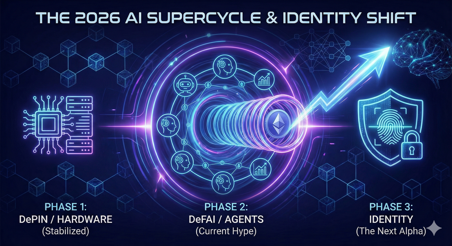 Beyond the Charts: The 2026 "AI + Crypto" Supercycle & The Hidden Identity Crisis