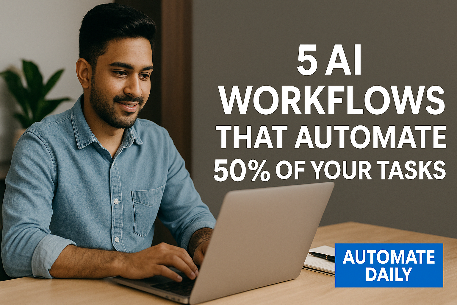 🤖 5 AI Workflows That Automate 50% of Your Tasks
