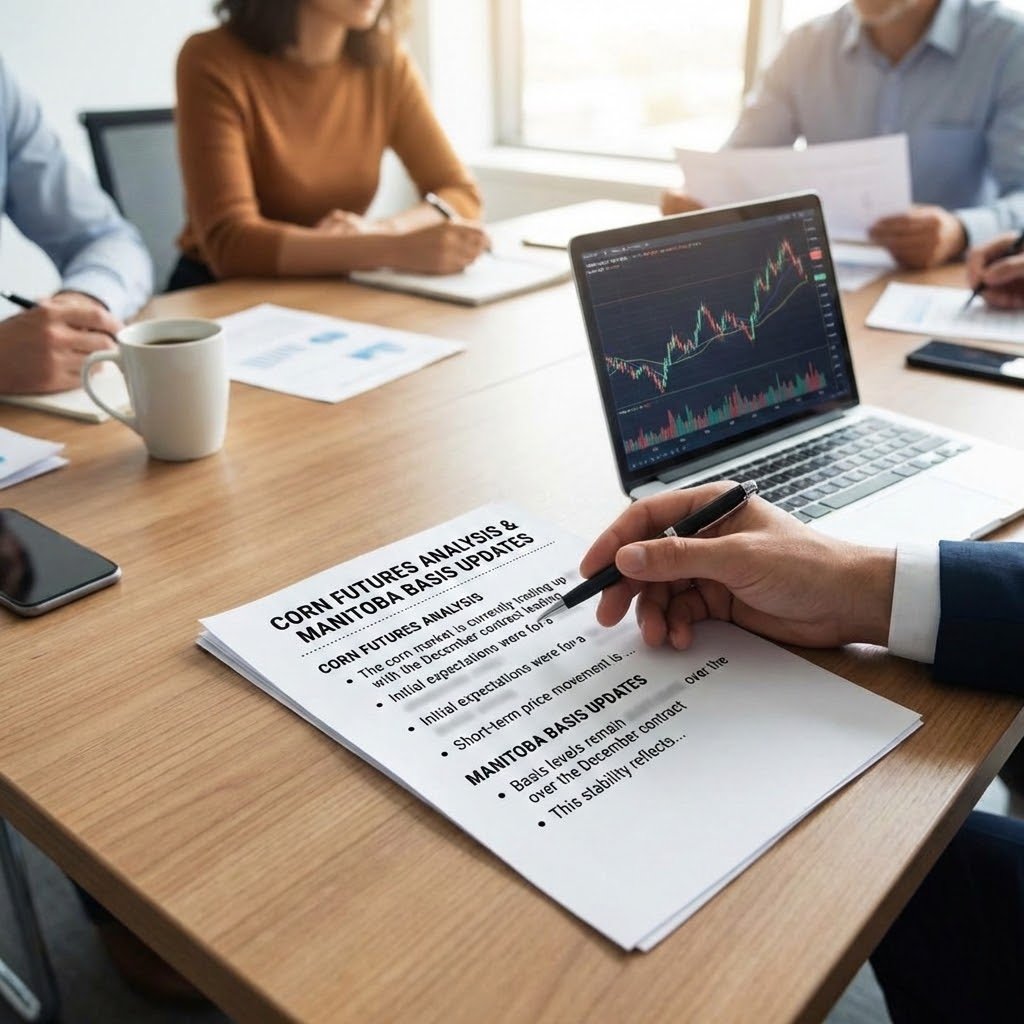 RESEND Corn Futures, Manitoba Cash Price and Basis Video Analysis